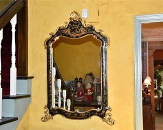 Painted and Gilt Wall Mirror