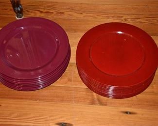 red plastic plates