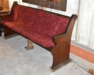 Upholstered Church Pew
