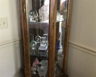Wood and glass curio