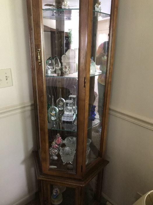 Wood and glass curio