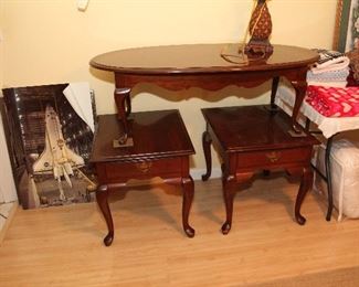 Broyhill Coffee Table and End Tables