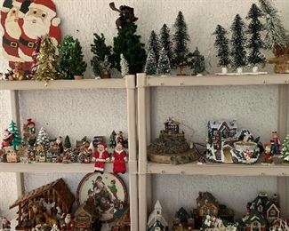 Christmas Village pieces and decor