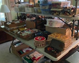 lots of sewing, needlepoint, embroidery and crafting items