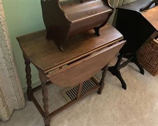 Small side table and sewing chest