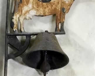 CAST IRON WALL-MOUNT "COW" BELL