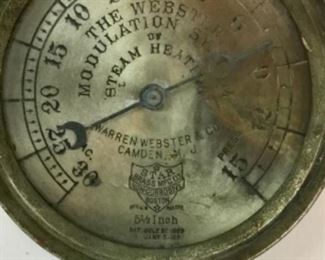 ANTIQUE "THE WEBSTER MODULATION SYSTEM OF STEAM HEATING" GAGE