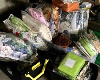 QUILTS, LINENS, COMFORTERS, CURTAINS, MISC