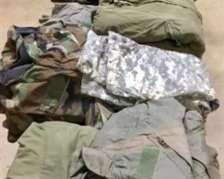 MISC. MILITARY UNIFORMS, JUMP SUITS, FILED JACKETS, TROUSERS