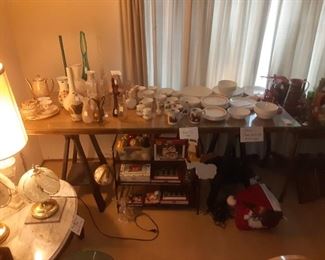 Vases, Corelle Dishware, Christmas decorations