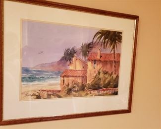 Watercolor by local artist Dick Kane.
