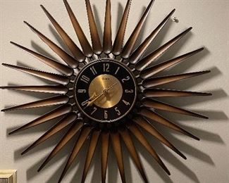Mid-century Sunburst clock