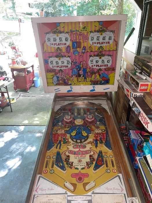 Vintage Pinball machine,  games, puzzles 