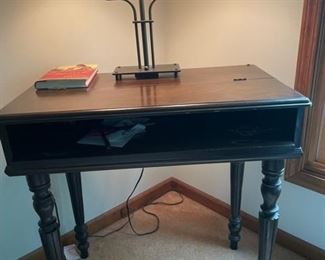 Vintage desk with lamp stand 