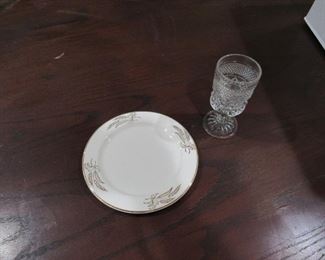 set of china and glass ware 