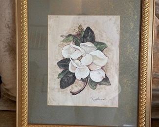 Magnolia flower pic,  14" x 16",  $16