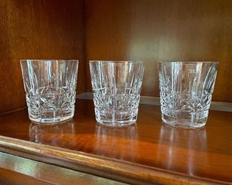 3 crystal rock glasses, $24