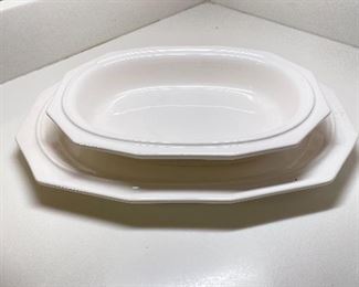 Pair of white platters,  $15