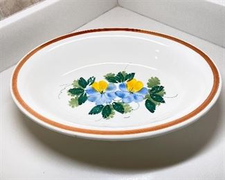 Oval floral bowl,  $8