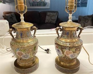 Pair of decorative lamps, no shade,  $40 each