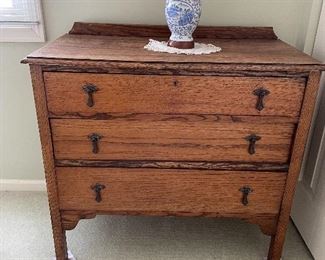 Antique chest of drawers, 34"L x 17"D x 30.5"H,  $235