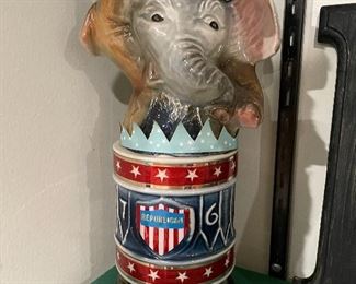 Vintage 1976 Jim Beam Decanter Republican Elephant , $30