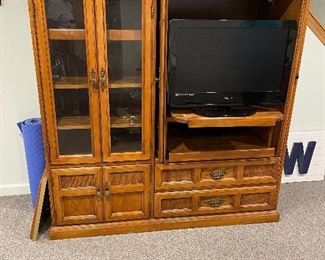 Wooden cabinet,  58" x 21"D x 58"H,  $175