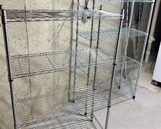 Metal Adjustable Shelves
4 shelf $39
5 shelf 36w x 13d x 72h $39