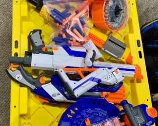 NERF soft pellet guns: $25- $45ea
2 gray blue nerf guns -sold $18ea