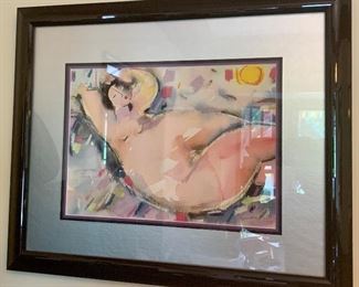 Chen Yu Signed Framed & Double Matted Print $395