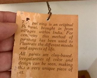 Original Pichwai Clay based Painting imported from India 48 x 36” $495 OBO