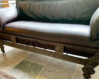 Ernst Hemingway Metal Sleigh Sofa 
74.5long x 32w x 41h $750