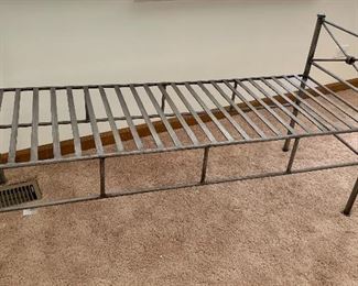 Metal Bench with Cushion. 
50w x 18.5d x 25h $125