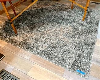 7’ Square Grey Fuzzy Olsen Rug $200