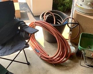 Folding cup holder chair $10
Heavy duty Hose $10
Scott’s Seeder $20
Solid Block end table $35