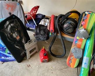 Freeride 110 & 2 big Boogy Boards - $10ea; Small $5
Snorkel bags $15 & $25
Water Shooters $2 ea
Hanging shop vac $25
Rainbow Umbrella $10