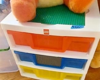 Legos bulk in lego drawer container $60