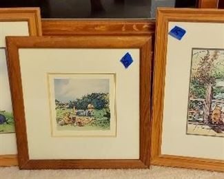 Whitney the Pooh Framed, Double Matted, print $15 ea