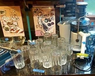 IKEA Jelly Jar glasses $2 ea
4 Crystal D’arques Champagne Flutes $10