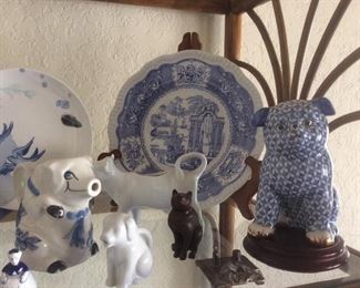 Blue and white asian decor