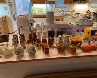 Fun collection of salt and pepper shakers 