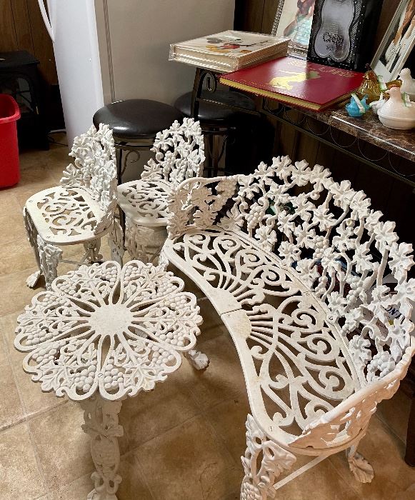 Vintage iron patio set