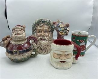 Ceramic Santa Mugs