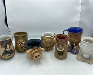 Ceramic Shapes and Faces Mugs