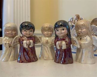 Miniature Ceramic Angel Figurines