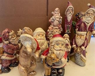 Miscellaneous Posed Santas Holiday Figurines