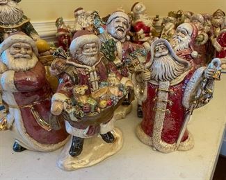 Santas Bearing Gifts Figurines