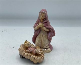 Small Ceramic Mother Baby Figurines