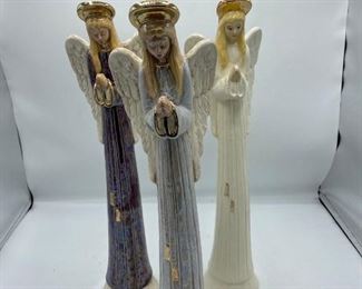 Tall Ceramic Praying Angels