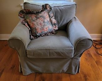 $75 - Upholstered side chair - 29" high x 39" wide x 34" deep